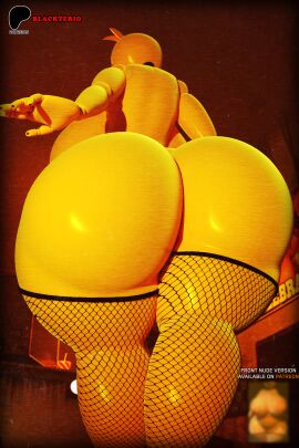 3d 3d_(artwork) 3d_model 3d_render alternate_version_at_patreon alternate_version_at_paywall alternate_version_at_source alternate_version_available ass ass_focus big_ass big_butt big_thighs blackterio blender blender3d blender_(artwork) blender_(software) blender_cycles butt_focus fishnet_legwear fishnets five_nights_at_freddy's five_nights_at_freddy's_2 solo toy_chica_(cyanu) toy_chica_(fnaf) yellow_body