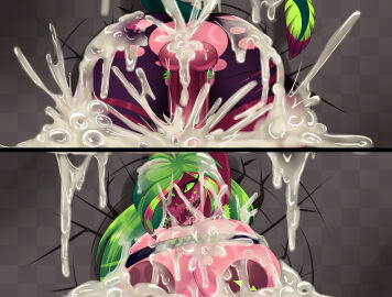 after_sex anthro armpit_hair armpits breasts clothed commission commissioner_upload cum cum_everywhere dickgirl excessive_cum female futanari glory_hole hazbin_hotel hung_bottom intersex missi_zilla monster monster_cock monster_girl penis pussy rakunart saliva scalie spiked_cock tagme zeezi