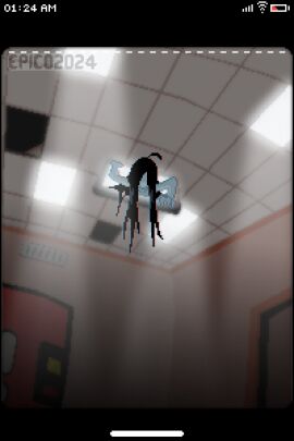 1girls epicpotatolord female female_only pixel_art solo solo_female tagme television the_ring the_tv_that_the_ring_girl_would_break_her_neck_from yamamura_sadako