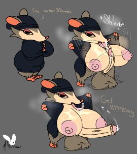 1futa absurd_res american_opossum balls big_balls big_breasts breasts foreskin futanari hi_res intersex leaking_precum licking licking_penis mammal marsupial nailstrabbit penis possum_shopkeeper_(webfishing) precum saliva sweat sweaty sweaty_face tongue uncircumcised uncut virginia_opossum webfishing