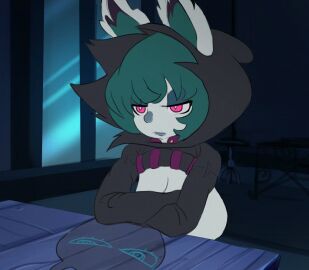 1girls animated areolae big_breasts breasts bunny_ears bunny_girl busty convenient_breasts cranihum fair_argument_but… female female_only green_hair hoodie hoodie_only huge_breasts lagomorph large_breasts league_of_legends looking_at_viewer meme monster_girl nipples nude nude_female pubic_hair rabbit_ears rabbit_girl riot_games shortstack solo thick_thighs unamused vex_(league_of_legends) wide_hips yordle