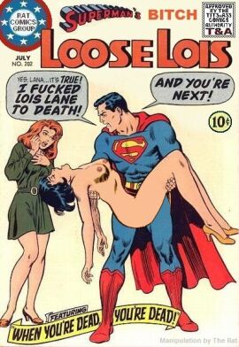 1boy 2girls alias_the_rat clothed clothed_female clothed_male comic comic_cover dc dc_comics dc_silver_age dead english_text fucked_to_death hero_turned_villian lana_lang lois_lane nude nude_female out_of_character raped_female raped_to_death shitpost superman superman_(clark_kent) superman_(series) text victim what