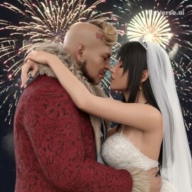 ai_generated couple don_corneo final_fantasy final_fantasy_vii_remake kissing love tagme tifa_lockhart video wedding wedding_dress