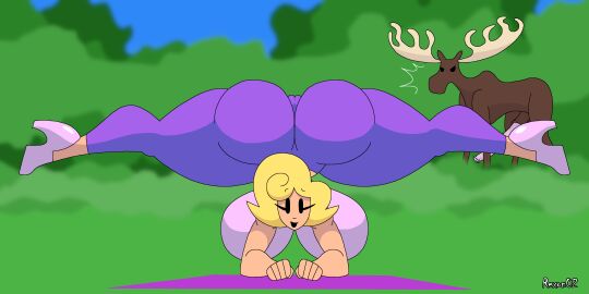 ass beast blonde_hair breasts equine_penis female feral forest gigantic_ass gigantic_breasts high_heels horse_penis horsecock huge_ass huge_breasts huge_cock huge_thighs imminent_rape imminent_sex male massive_ass massive_breasts moose outdoors outside penis rexon02 self_upload thick_thighs victoria_(rexon02) yoga yoga_mat yoga_pants yoga_pose zoophilia