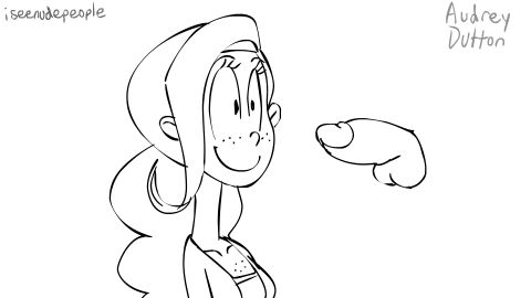 1girls animated animated_gif audrey_(iseenudepeople) blowjob deepthroat face_fucking fellatio female female_focus gif heart irrumatio iseenudepeople long_hair male motion_lines oral penis suprised suprised_look