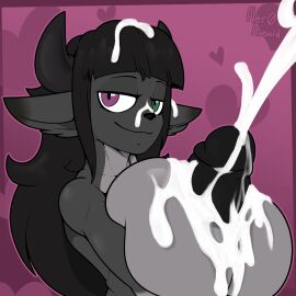 1futa anthro autopaizuri autotitfuck big_breasts black_body black_fur black_hair black_nose black_penis bodily_fluids breast_play breast_squish breasts cum cum_in_hair cum_on_breasts cum_on_ear cum_on_face cum_on_penis cum_on_self cumshot demon domestic_cat ejaculation excessive_cum excessive_genital_fluids felid feline felis fur futanari genital_fluids genitals hair heart_symbol heterochromia hi_res horn huge_breasts intersex long_hair lucy_(thisaccountdoesexist) mammal masturbation ner0_kobold paizuri penile penile_masturbation penis sex smug solo squish