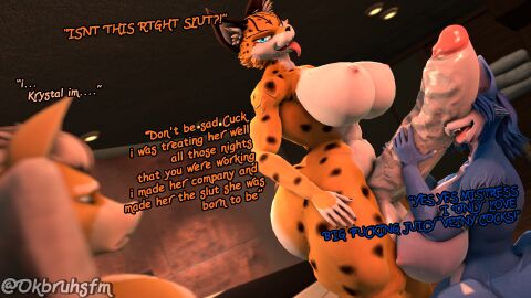 16:9 3d anthro big_breasts big_penis breasts canid canine cheating cucked_by_futa cuckold dialogue digital_media_(artwork) ear_piercing ear_ring felid feline female fox fox_mccloud futanari genitals glistening glistening_genitalia glistening_penis group hi_res huge_cock humiliation infidelity intersex krystal krystal_(star_fox) lynx male miyu_lynx muscular muscular_intersex netorare nintendo ntr ok_bruh penis piercing ring_piercing size_difference source_filmmaker star_fox thick_thighs tongue tongue_out trio warfare_krystal warfare_miyu widescreen