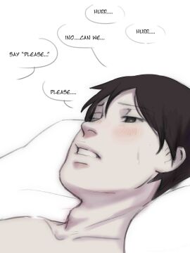 1boy 1girls absurd_res black_eyes black_hair blush boruto:_naruto_next_generations canon_couple comic couple dialogue dominant_female english_text female femdom hi_res high_resolution highres husband_and_wife ino_yamanaka light-skinned_male light_skin male male_focus married_couple moan moaning moaning_in_pleasure monday_mint narrowed_eyes naruto naruto:_the_last naruto_(series) naruto_shippuden on_back on_bed pale-skinned_male pale_skin pillow sai shounen_jump shueisha speech_bubble story submissive_male text very_high_resolution white_background yamanaka_ino