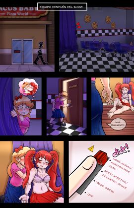 2025 2girls adult adult_female aged_up animatronic ass ass_focus baby_(fnafsl) big_ass big_breasts big_thighs blush breasts briggman circus_baby circus_baby_(fnaf) clearly_stated_as_aged_up_in_the_title_of_the_image comic comic_page comic_panel elizabeth_afton eyes_open female female/female five_nights_at_freddy's five_nights_at_freddy's:_sister_location grown_up growth headcanon human_on_robot idol imagination lipstick manipulation multiple_views off_shoulder only_woman orange_hair page_2 page_number pussy red_hair robot_girl robot_humanoid robotic_arms secret sequence sleeping spanish spanish_text text thick_thighs tongue_out translation_request twintails twintails_(hairstyle) uncensored vagina white_skin