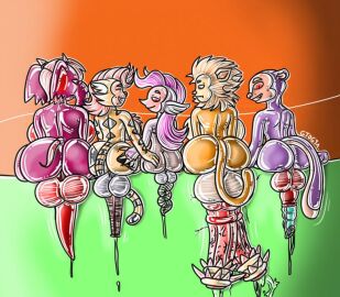 anthro big_penis bodily_fluids chart doctor_the_yrryf dripping elephant elephantid eliona_sun_(gtogta) eliona_sun_the_yrryf felid fisty_the_yrryf fur furry futanari genital_fluids genitals glistening glistening_body glistening_skin group gtogta gtogta_(artist) hell-ephant huge_cock hyper hyper_genitalia hyper_penis intersex lion mammal mustelid original original_character otter pantherine penis penis_chart penis_comparison penis_size_chart penis_size_comparison penis_size_difference precum precum_drip proboscidean shiny_(disambiguation) size_chart size_comparison tchitcha_the_yrryf tiger traced traced_art yrryf yrryf_party