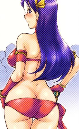 1girls ass ass_cleavage ass_crack assault_rifle athena_(series) athena_asamiya big_ass big_breasts bikini blush breasts busty butt_crack covered_erect_nipples crowd fat_ass female fingerless_gloves from_behind gloves gun hand_on_hip highres huge_ass large_breasts legs long_hair pose posing princess_athena purple_eyes purple_hair red_bikini rifle sensual sideboob smile snk solo source_request st.germain-sal swimsuit sword thick_thighs thighs voluptuous weapon