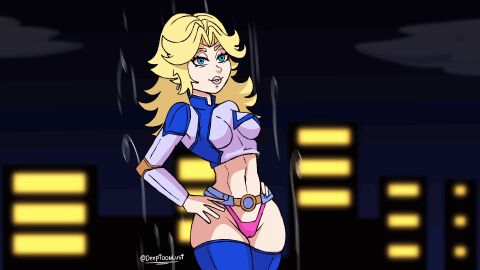 animated big_thighs blonde_hair breasts deeptoonlust female marvel marvel_comics marvel_rivals panties sue_storm thick_thighs tight_clothing