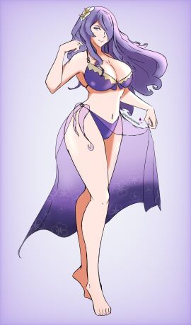 alternate_costume bikini breasts camilla_(fire_emblem) female female_only fire_emblem fire_emblem_fates nintendo official_alternate_costume purple_bikini purple_swimsuit solo swimsuit whenmycamilla
