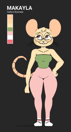 1girls anthro beat_banger breasts buckteeth bunfan_games camel_toe cameltoe color_palette eyebrows eyelashes eyewear female furry furry_female genitals glasses komdog komponi makayla_(beat_banger) mammal mouse mouse_girl pussy reference_image rodent teeth yoga_pants
