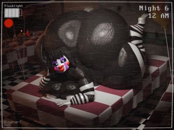 1girls 3d ass ass_bigger_than_body ass_bigger_than_breasts ass_bigger_than_head ass_bigger_than_torso black_body black_hair breasts female five_nights_at_freddy's five_nights_at_freddy's_2 fnaf hips huge_ass huge_hips huge_thighs large_ass large_breasts looking_back lownart marionette_(fnaf) puppet_(fnaf) puppet_(thepuppetlover) red_lips red_lipstick solo static stripes tagme thunder_thighs walking_away white_face wide_hips