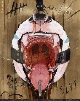 absurd_res ambiguous_form ambiguous_gender bodily_fluids drinking drinking_urine facial_piercing felid gag genital_fluids glory_hole hi_res huge_filesize leash leash_in_mouth leash_pull leashed_male male_(lore) mammal mouth_shot nose_piercing object_in_mouth open_mouth pantherine peeing piercing restrained restraints ring ring_gag sketchotterly sketchotto solo solo_in_panel steam tiger tongue tongue_piercing urine urine_in_mouth urine_on_face urine_pool urine_stream watersports