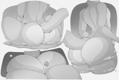 2020 anthro ass ass_focus big_ass big_butt biped body_growth body_growth_(enlargement) butt_focus canid canine canis cloud digital_drawing_(artwork) digital_media_(artwork) fur hi_res huge_ass huge_butt landscape_dwarfing macro male mammal mkvero nude simple_background size_transformation solo tail terra_macro thick_thighs thighs_bigger_than_planet transformation vero_(mkvero) wide_hips wolf