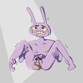 1boy ahegao ahegao_face belly_bulge clitoral_stimulation clitoris crying crying_with_eyes_open cuntboy dildo dildo_in_pussy dildo_penetration drooling elolaps furry holding_own_legs_up intersex jax_(tadc) jax_(the_amazing_digital_circus) male male_only pussy solo the_amazing_digital_circus toe_curl trans_male trans_man trans_masc tremble_lines trembling vibrator