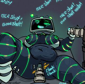 1girls 2boys 2d 2d_(artwork) 3_fingers ahe_gao ahegao_face antennae big_belly big_breasts breasts buttons colored_sketch dark_background digital_media_(artwork) female female_focus female_penetrated genderswap genderswap_(mtf) gr33nn3zd green_eyes hand_on_penis handjob humanoid male male/female male_penetrating male_penetrating_female metallic_penis monitor naked naked_female nude nude_female object_head omegatronic open_mouth penetration penis robot robot_girl robot_humanoid robot_penis rule_63 screen_face shitpost sketch sniper_bot team_fortress_2 text