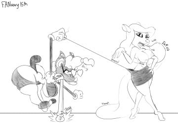 absurd_res anthro ass bat big_ass big_breasts big_butt breasts cartoon_eyes cartoon_gloves cartoon_physics clothing curled_tail curvy_figure ear_piercing eternitythelabb0 female fizzi_the_fruit_bat gloved_hands heart_eyes heart_symbol hi_res hourglass_figure hourglass_figured_anthro hourglass_figured_female hourglass_figured_humanoid leggings legwear mammal megabat mink monochrome multiple_characters mustelid musteline oblivious piercing sketch_page stare staring_at_ass staring_up svelte tail thick_thighs tongue tongue_out toonbat toongirl toony toony_expression toony_eyes topwear true_musteline tube_top wide_hips