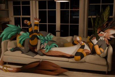 3d 4_ears absurd_res accessory all_fours ambiguous_penetration antlers arms_around_partner arms_around_torso asher_sterling asian_mythology beanthusiast biped blender_(artwork) blender_cycles blush book closed_eyes clothed clothing curling_toes digital_media_(artwork) digitigrade dragon dragon_taur east_asian_mythology eastern_dragon eastern_dragon_taur embarrassed entwined_tails eyewear feet female female_(lore) from_front_position fur furgonomics furniture glasses hair half-closed_eyes hi_res hiding_behind_object hiding_face horn inside jewelry leg_wrap legs_around_partner legwear long_tail looking_at_another looking_at_partner looking_pleasured lying male male_penetrating missionary_position multi_ear mythological_creature mythological_scalie mythology narrowed_eyes nude on_back on_sofa open_mouth pawpads paws penetration ring scalie sex shirt sofa spread_toes tail tail_accessory tail_coil tail_jewelry tail_ring taur thigh_highs toes topwear wickerbeast wrapped_missionary_position