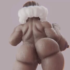 1girls 3d animated ass ass_focus ass_shake bbw big_ass breasts chubby dark-skinned_female dark_skin female female_only gem_(species) gemsona gif loop meatmench_(artist) solo staurolite_(minerva_gems) steven_universe sweat swinging_breasts tagme venus_body wet wet_body