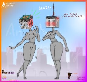 9/11 agonywelds angelsagony anthro ass breasts building buildings controversial controversy deki female male never_forget offensive sketch smaller_male taller_female tenna_(angelsagony) thick_ass thick_thighs thighs twin_towers wide_hips worldtradesisters