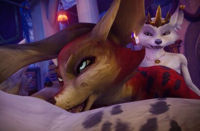 3d anthro female ffm_threesome male tagme threesome vixenpeeks vulpera vulpera_female vulpera_male warcraft world_of_warcraft