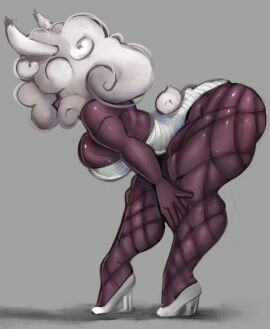 1girls 2025 annette_apricot annettesugar ass_up big_breasts big_thighs breasts breasts_bigger_than_head bunny_ears bunny_girl bunny_tail bunnysuit cleavage cleavage_overflow clothed clothed_female color curly_hair curvy curvy_female curvy_figure dark-skinned_female dark_skin digital_media eyes_covered female female_only fishnets grey_background hair_over_eyes heels high_heels huge_breasts human lips long_hair pose shadow shiny_skin side_view thick_thighs thighs voluptuous voluptuous_female white_hair wide_hips