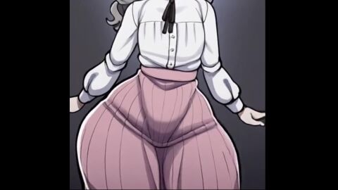 ai_generated animated animated_image animatedanimate_inanimate ass ass_focus big_ass big_butt blackwhiplash_(style) clapping_ass clapping_cheeks daan_(fear_and_hunger) dress fear_and_hunger fear_and_hunger:_termina friend_yours huge_ass marina_(fear_and_hunger) tagme trans_woman video