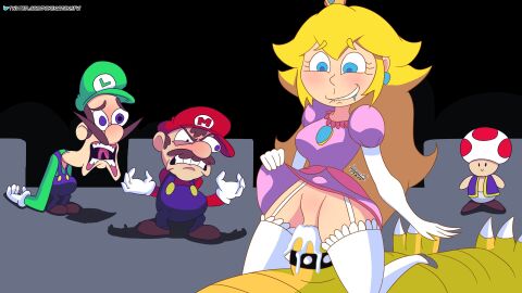 1girls 4boys angry anthro anthro_on_human big_penis blonde blonde-haired_female blonde_female blonde_hair blue_eyes blue_overalls bowser clothing cock_ring couple crown cuckold cum cum_in_pussy ejaculation facial_hair female giving_in_to_pleasure gloves green_hat green_shirt human human_on_anthro interspecies koopa long_hair luigi male male/female mario mario_(series) moustache nintendo open_mouth penis penis_in_pussy pokenaito princess princess_peach princess_peach_(starbomb) pussy red_hat red_shirt reptile royalty sad scalie sex sexy starbomb straight straight_sex toad_(mario) unseen_male_face white_gloves