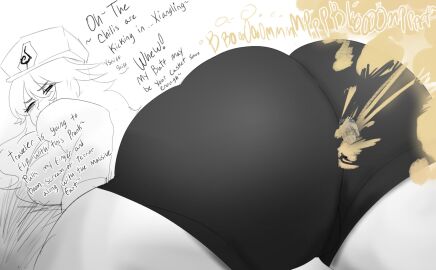 2020s 2025 2025s 2girls ass ass_focus black_shorts dialog dialogue english fart fart_cloud fart_fetish fart_torture farting female_only gassy gassy_female genshin_impact hu_tao_(genshin_impact) inside_ass jpeg large_ass large_assbig_ass large_asscheeks larger_female lying lying_on_stomach melissaalli mentioned_character no_background offscreen_character part_1 part_of_a_set prank pull_my_finger short_shorts shorts shrunk shrunken_female simple_background simple_shading sketch smaller_female text thick_thighs tiny_female twitter_link video_game_character xiangling_(genshin_impact)