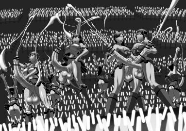 6+futas 8futas ass balls bar_censor bottomless breasts censored clothed clothing concert cum cumming ejaculation erection futa_only futanari greyscale hands-free handsfree_ejaculation huge_ass huge_balls huge_breasts huge_cock human intersex light_stick masturbation multiple_futa orgasm partially_clothed penis public public_exposure public_masturbation sagging_balls short_hair siranui stage standing thick_thighs wide_hips