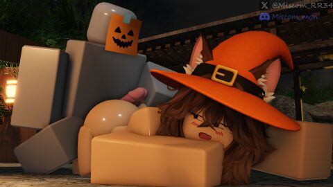 1boy 1girls 3d art ass assjob blush blush_lines bottomless bottomless_female bottomless_male buttjob cat_ears cat_girl catgirl color colored discord_(app) discord_logo discord_username dummy_(roblox) ears ears_up female furry_ears halloween hat image long-haired_female long_hair male miscom naked naked_female naked_male nude nude_female nude_male outside outside_sex penis penis_between_ass roblox roblox_avatar robloxian rubbing self_upload sex straight tease teasing topless topless_female topless_male twitter_username witch witch_hat