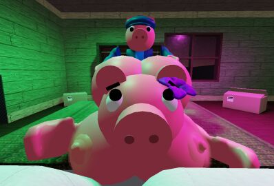 1boy 1girls 3d anal_sex ass bed bedroom bedroom_sex big_ass boobs boy_on_top breasts clothed/nude clothed_male clothed_male_nude_female clothed_sex clothing fat_ass female flower george_(piggy) georgie_(piggy) looking_at_partner looking_up male milf mother_(piggy) mother_and_child mother_and_son naked pig piggy_(game) worried_expression