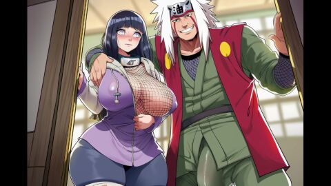 ai_assisted ai_generated animated arm_over_shoulder huge_breasts hyuuga_hinata jiraiya naruto_(series) naruto_shippuden netorare oppaiainetorare tagme video