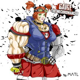 1girls 2d abs biceps borderlands borderlands_2 breasts english_text extreme_muscles female female_only gaige_(borderlands) goggles hyper hyper_muscles matl muscles muscular muscular_arms muscular_female muscular_legs muscular_thighs no_source pecs solo solo_female text
