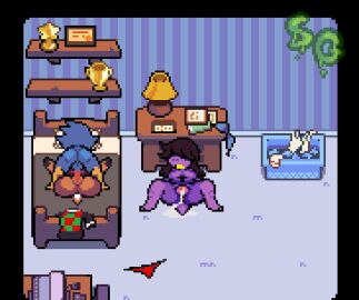 after_sex alarm_clock animated anthro anus ass avian award bed bedroom bedroom_sex berdly blue_body bodily_fluids book bouncing_ass bouncing_butt brown_body clock clothing cum cum_from_pussy cum_in_pussy cum_inside deer deltarune digital_media_(artwork) female female_anthro female_penetrated from_front_position furniture genital_fluids group group_sex hooves interspecies lamp loop lying male male/female male_anthro male_penetrating male_penetrating_female mammal mating_press new_world_deer noelle_holiday nude on_back panties penetration pixel_(artwork) pixel_animation purple_body pussy reindeer scalie sex shelf sludgegutss susie_(deltarune) teeth threesome trio trophy undertale_(series) underwear vaginal_penetration watermark yellow_teeth