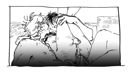 2boys after_anal anal anal_fingering anal_sex ass balls chu_pumpkinhoe cum cum_in_ass cum_inside fingering from_behind gay gintama gintoki_sakata lying_on_person male male_only monochrome nude sketch sweat takasugi_shinsuke yaoi