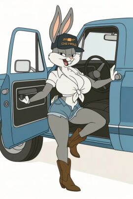 ai_generated anthro bugs_bunny looney_tunes looneylewd tagme topless trucker_hat video