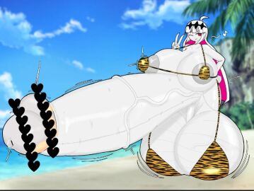 balls breasts censored female friday_night_funkin friday_night_funkin_mod futa_only futanari giant_breasts giantess gigantic_balls gigantic_breasts gigantic_penis intersex light-skinned_female light_skin nikusa_(fnf) nikusa_(sugarratio) pale-skinned_female pale_skin penis smegma white_hair