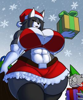 abs big_breasts breasts cleavage female furry huge_breasts luna_nightwind lunarartstudios_(artist) muscular muscular_female tagme thick_thighs wide_hips