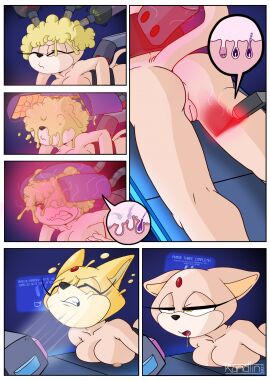 1girls anthro ass autocloset bald_female blaze_the_cat blush bodily_fluids breasts clenched_teeth comic domestic_cat felid feline felis female forced_shaving forehead_gem gem genitals hairless hi_res kandlin lord-enemil machine makeover mammal nipples nude permanent permanent_transformation pussy robotic_arm sega shaved_pussy shaving solo sonic_(series) sonic_the_hedgehog_(series) sweat sweatdrop teeth tools transformation wince