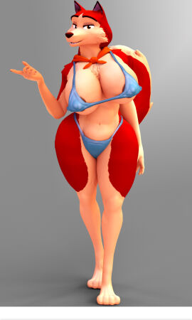 3d anthro balto_(film) balto_(series) big_breasts bikini breasts canid canine canis carbiid3 domestic_dog female huge_breasts husky jenna_(balto) large_breasts wide_hips