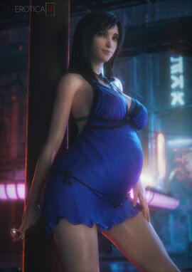 1girls 3d 3d_(artwork) 3d_model anal_plug bare_back bare_legs bare_shoulders bra breasts buttplug child_bearing_hips cleavage clothed dark_hair dress female female_focus female_only final_fantasy final_fantasy_vii final_fantasy_vii_remake fit fit_female fully_clothed holding_object human large_breasts leaning leaning_on_object light-skinned_female light_skin long_hair looking_at_viewer mature_female night outdoors outside pregnant purple_dress ready_to_pop red_eyes reflective_body sideboob smiling smooth_skin tagme tifa_lockhart tifa_lockhart's_refined_dress tifa_lockhart_(refined_dress) vgerotica