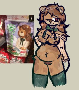 1girls anthro bear breasts chubby female furry mintymal nude pussy tagme