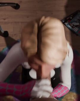 blowjob buta-san deepthroat gwen_stacy spider-gwen spider-man:_across_the_spider-verse spider-man:_into_the_spider-verse spider-man_(series) tagme video