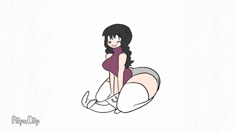 black_hair crush facesitting female larger_female_smaller_male long_hair male short_shorts sound sound_effects stockings tagme thick_thighs video woman_on_top