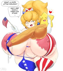 4th_of_july american_flag american_flag_bikini areola ball_with_hyper_features balls bedroom_eyes big_areola big_balls big_breasts big_penis bikini blonde_hair blush bodily_fluids breasts clothing crown duo elbow_gloves ellipsis english_text erection exclamation_point female flag_bikini floating genital_fluids genitals gigantic_balls gigantic_breasts gigantic_penis gigantic_testicles gloves hair handwear headgear heart_symbol hi_res holidays huge_areola huge_areolae huge_balls huge_breasts huge_cock huge_penis huge_testicles huge_thighs human hyper hyper_balls hyper_breasts hyper_genitalia hyper_penis ineffective_clothing large_areolae larger_female legwear male male/female mammal mario_(series) montgomery_glands narrowed_eyes nintendo nipples one-piece_swimsuit paper_mario paper_peach penis pink_areola pink_nipples precum princess_peach pussy sanka-tetsu seductive size_difference sling_bikini small_but_hung smaller_male speech_bubble star_sprite swimwear testicles text thick_thighs thigh_highs thighhighs twink_(mario) two-piece_swimsuit united_states_of_america veiny_penis white_body white_skin yellow_body