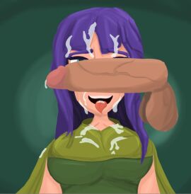 1boy 1girls ahe_gao ahegao archer_queen_(clash_of_clans) balls big_balls big_breasts big_penis breasts cant_see_the_haters clash_(series) clash_of_clans clash_royale clothed clothed_female clothing cum cum_drip cum_dripping cum_dripping_from_penis cum_in_hair cum_in_mouth cum_on_breasts cum_on_clothes cum_on_face cumshot female fully_clothed fully_clothed_female male offscreen_character offscreen_male penis penis_over_eyes purple-haired_female unseen_character unseen_male_face